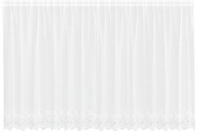 vidaXL Κουρτίνα Δαντέλας με κουρτίνες Floral Λευκό 400 x 140 cm Πολυεστέρας