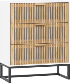 vidaXL Συρταριέρα Λευκή 60 x 30 x 75 εκ. από Επεξεργασμένο Ξύλο
