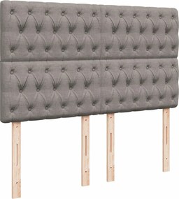 vidaXL Κρεβάτι Boxspring με Στρώμα Taupe 140x200 εκ. Υφασμάτινο