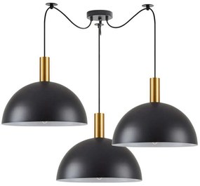 Φωτιστικό Οροφής Adept Tube 77-8590 40x28.5cm 3xE27 60W Black-Gold Homelighting