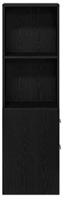 vidaXL Στενός ντουλάπι μπάνιου Μαύρη δρυς 22 x 41 x 135 εκ