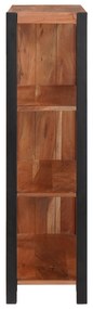 vidaXL Βιβλιοθήκη Καφέ, Μαύρο 80 x 30 x 110 εκ. Στερεό Ξύλο Ακακίας