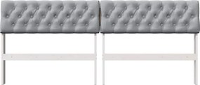 vidaXL Ταπετσαρισμένο κεφαλάρι Ανοιχτό γκρι 180 cm