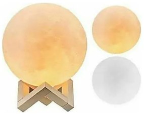 I-Total Διακοσμητικό Φωτιστικό Μοοn Light LED Touch Lamp Moon 12cm σε Λευκό Χρώμα