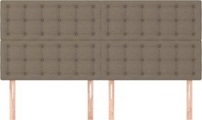 vidaXL Κεφαλάρι Κρεβατιού Μπεζ 200x5x118/128 εκ. Ύφασμα