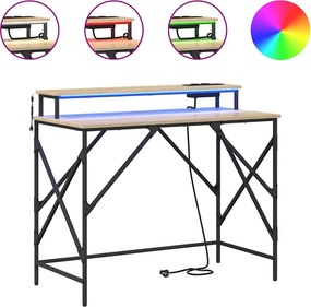 vidaXL Γραφείο Δρύς Sonoma 100 x 50 x 86,5 εκ Επεξεργασμένο ξύλο