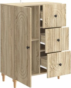 vidaXL Πλαϊνό γραφείο Sonoma Δρυς 66 x 34,5 x 90 εκ Επεξεργασμένο Ξύλο
