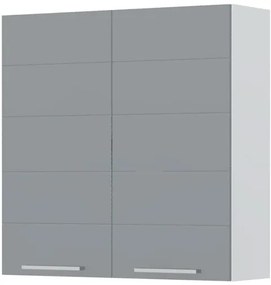 Ντουλάπι κρεμαστό Hudson V9-90-2K-Λευκό - Γκρι - 90.00Χ32.00Χ91.00cm