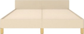 vidaXL Σκελετός Κρεβατιού Χωρίς Στρώμα Κρεμ 140x200 εκ.Υφασμάτινο