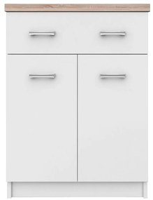 Κομότα Top Mix 60x33x85cm Λευκό-Σονόμα
