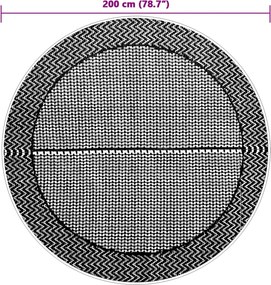 vidaXL Χαλί εξωτερικού χώρου ARAKIL γκρι Ø200 cm PP