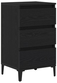 vidaXL Κομοδίνο Μαύρη Δρυς 40x35x70 εκ. Επεξεργασμένο ξύλο