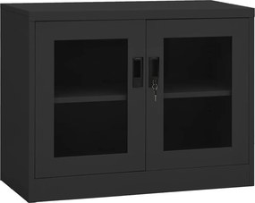 vidaXL Ντουλάπα Γραφείου 90 x 40 x 70 εκ. Ανθρακί Ατσάλινη