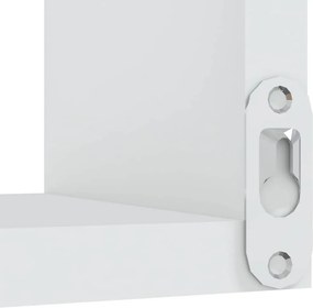 vidaXL Γωνιακές Ραφιέρες Τοίχου 2 τεμ. Λευκές 40x40x50 εκ. Επεξ. Ξύλο