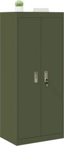 vidaXL Ντουλάπι αποθήκευσης Ελιά Πράσινη 60 x 40 x 140 cm Ατσάλι