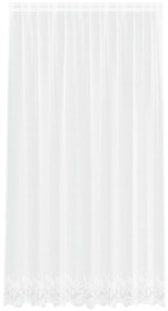 vidaXL Κουρτίνα Δαντέλας με κουρτίνες Floral Λευκό 200 x 220 cm Πολυεστέρας
