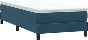 vidaXL Box Spring Κρεβάτι χωρίς στρώμα Σκούρο μπλε Βελούδινο