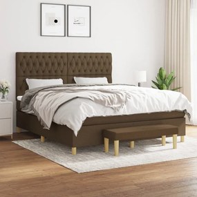 ΚΡΕΒΑΤΙ BOXSPRING ΜΕ ΣΤΡΩΜΑ ΣΚΟΥΡΟ ΚΑΦΕ 180X200 ΕΚ ΥΦΑΣΜΑΤΙΝΟ 3137416