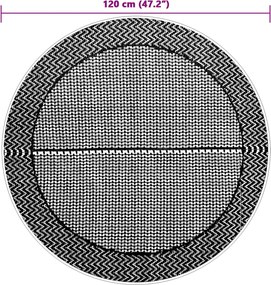 vidaXL Χαλί εξωτερικού χώρου ARAKIL γκρι Ø120 cm PP