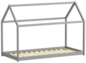 Κρεβάτι παιδικό Nino τύπου Montessori ξύλο πεύκου γκρί 90x190 εκ. 196x92x140.5 εκ.