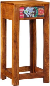 vidaXL Φλοράλ Τραπέζι Τέλους με συρτάρι Καφέ 35 x 35 x 75 εκ.