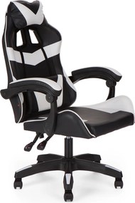 Καρέκλα γραφείου gaming William PU μαύρο-λευκό 60x59x108/118