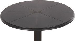 ΤΡΑΠΕΖΙ ΠΟΛΥΠΡΟΠΥΛΕΝΙΟΥ ΣΤΡΟΓΓΥΛΟ TERRIN HM6124.12 ΜΑΥΡΟ Φ60x75Υεκ.