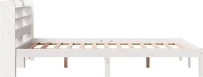 vidaXL Σκελετός Κρεβ. Χωρίς Στρώμα Λευκό 150x200 εκ Μασίφ Πεύκο