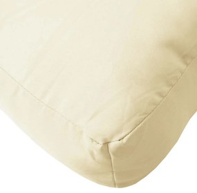vidaXL Μαξιλάρι Παλέτας Κρεμ 60x60x9,5 εκ. Ύφασμα Oxford