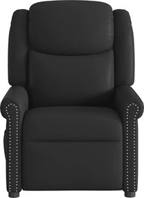 vidaXL Πολυθρόνα Ανακλινόμενη Γυαλιστερή Μαύρη από Συνθετικό Δέρμα