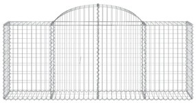 vidaXL Συρματοκιβώτια Τοξωτά 8 τεμ. 200x50x80/100 εκ. Γαλβαν. Ατσάλι