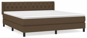 ΚΡΕΒΑΤΙ BOXSPRING ΜΕ ΣΤΡΩΜΑ ΣΚΟΥΡΟ ΚΑΦΕ 160X200 ΕΚ ΥΦΑΣΜΑΤΙΝΟ 3129964