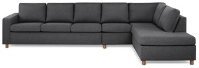 Γωνιακός Καναπές Scandinavian Choice C150, Δρυς, Σκούρο γκρι, 347x199x79cm, Πόδια: Ξύλο | Epipla1.gr