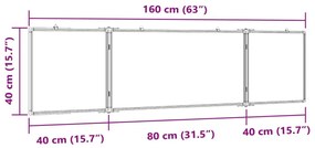 Πίνακας Μαρκαδόρου Μαγνητικός Πτυσσόμ. 160x40x1,7εκ. Αλουμινίου