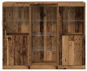 vidaXL Μπουφές με LED φώτα από Παλιό ξύλο 123x37x100 εκ. Επεξεργασμένο ξύλο