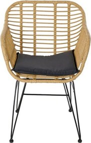 Σετ Τραπέζι με 2 Καρέκλες DKD Home Decor Μέταλλο ρατάν (3 pcs)