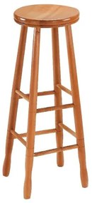 ΟΞΙΑ Σκαμπό BAR Στρογγυλό, Λούστρο Φυσικό  33x33x77cm (ΚάθισμαΦ30cm) Ε452,1