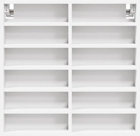 vidaXL Ραφιέρα Λευκή 60 x 8,5 x 58 εκ. από Επεξεργασμένο Ξύλο