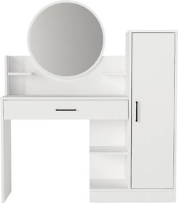 Τουαλέτα με καθρέπτη Andera Megapap χρώμα λευκό 123,9x35x144,4εκ.