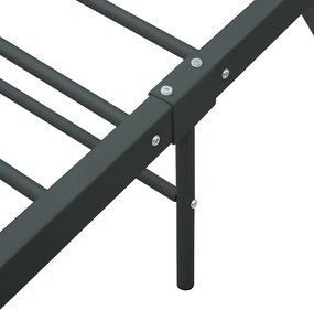 vidaXL Πλαίσιο Κρεβατιού Γκρι 100 x 200 εκ. Μεταλλικό