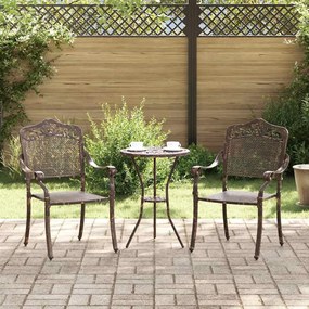 vidaXL Καρέκλα Κήπου 2 pcs Μπρονζέ 55 x 56.5 x 91εκ Αλουμίνιο