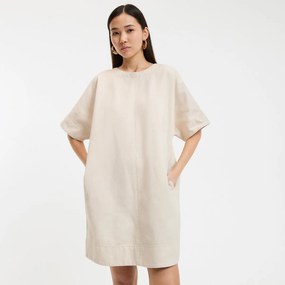 Κοντομάνικο φόρεμα από ντένιμ σε εβαζέ γραμμή