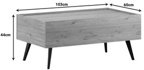 Τραπέζι σαλονιού με συρτάρι Tema σε oak απόχρωση 103x60x44εκ 103x60x44 εκ.