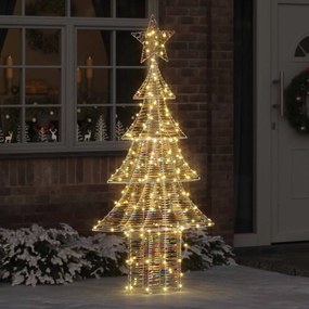 vidaXL Χριστουγεννιάτικο Δέντρο με 240 LED Θερμό λευκό 181 cm PET