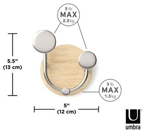 Umbra Melody κρεμάστρα απο ξύλο/μέταλλο 12Χ8X13εκ.1019564-392