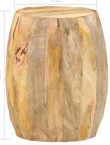 vidaXL Σκαμπό Κυλινδρικό από Μασίφ Ξύλο Μάνγκο