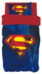 Παιδικό Πάπλωμα Διπλής Όψης Superman Logo Warner Bros 160x240cm Μονή (160x240cm)
