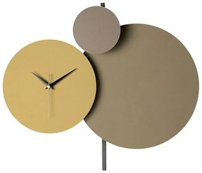 Ρολόι Τοίχου Pavimento 902LMN1107 48x44cm Multi-Brown Wallity Μέταλλο