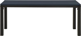 vidaXL Παγκάκι Κήπου 110 εκ. Μαύρο από Ατσάλι / WPC