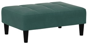 vidaXL Υποπόδιο Σκούρο Πράσινο 77x55x31 εκ. Βελούδινο